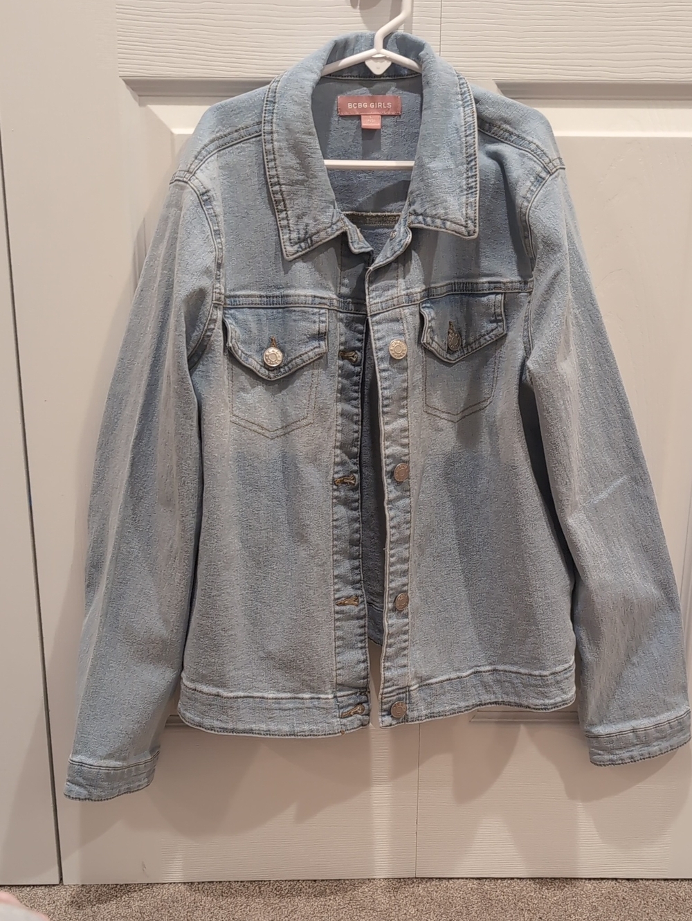 BCBG Girls Light Wash Denim Jacket - Pale Blue